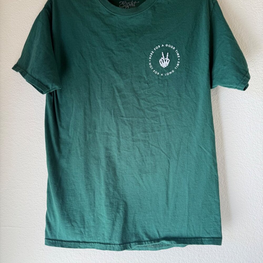 Eighty Eight Men’s Graphic Short Sleeve Shirt, Green, Medium